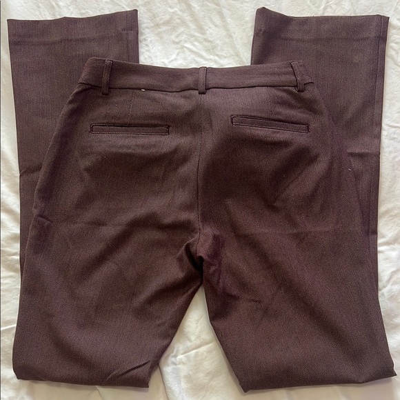 Express Burgundy Textured Trousers - Picture 5 of 7